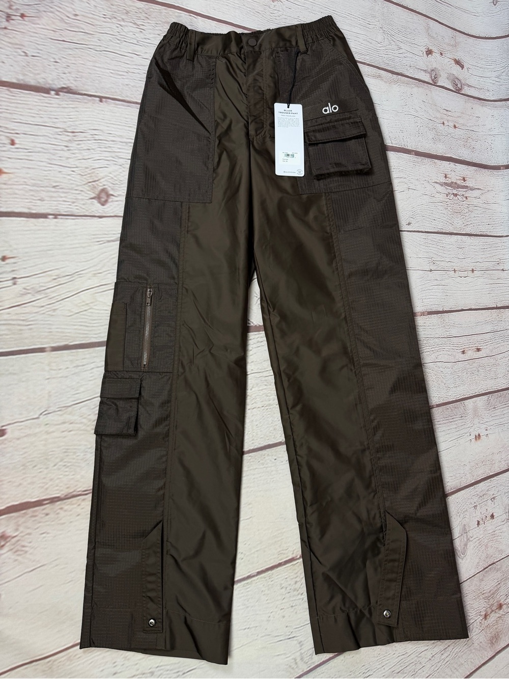 ALO YOGA Blaze espresso brown utility trouser cargo pants NEW, size XS - Picture 6 of 15